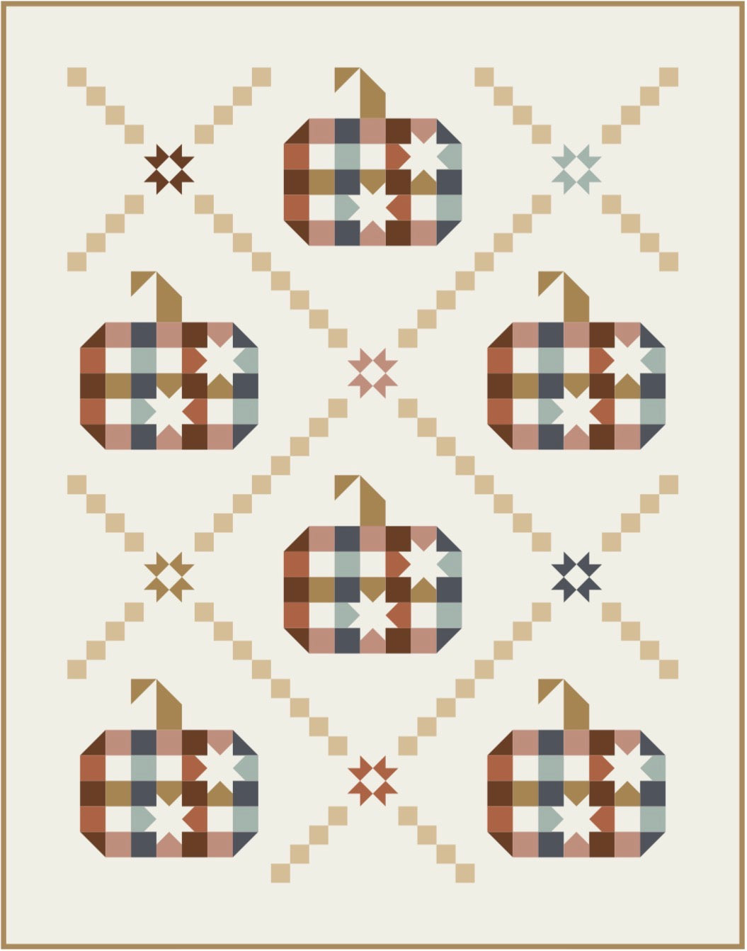 Pumpkin Plaid Cover Quilt Kit