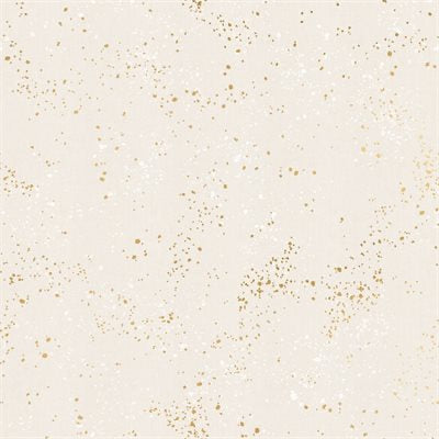 Wide-back Speckled- White Gold