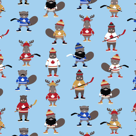 Purely Canadian Eh- Critters Playing Hockey