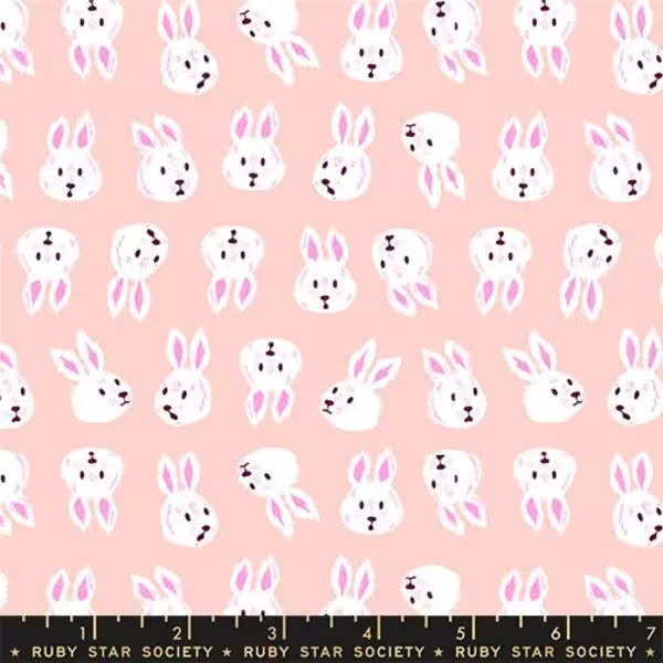 Hello Alice- Rushing Rabbits in Vintage Pink