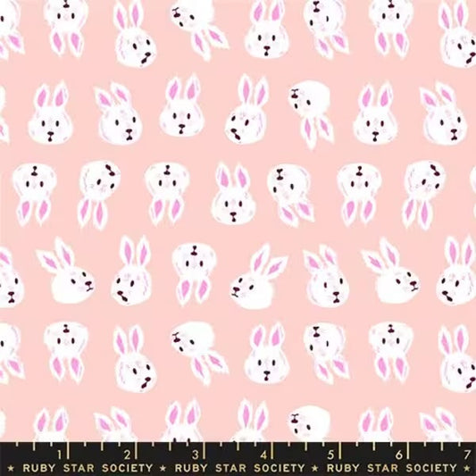 Hello Alice- Rushing Rabbits in Vintage Pink