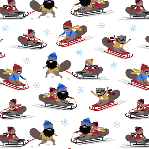 Purely Canadian Eh- Critters Sledding