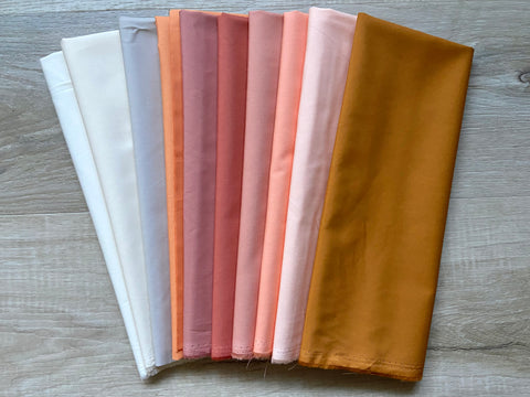 Pure Solids Scrap Bundle- Orange and Pink