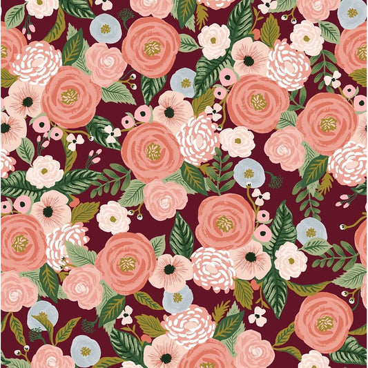 Garden Party- Burgundy Canvas