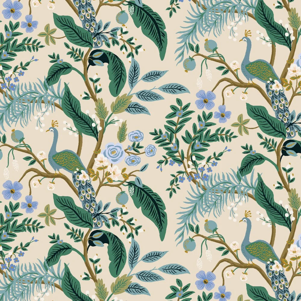 Vintage Garden- Peacock Cream
