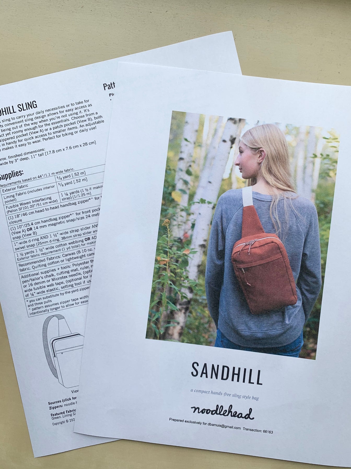 Sandhill Sling Bag Kit in Citrus Navy