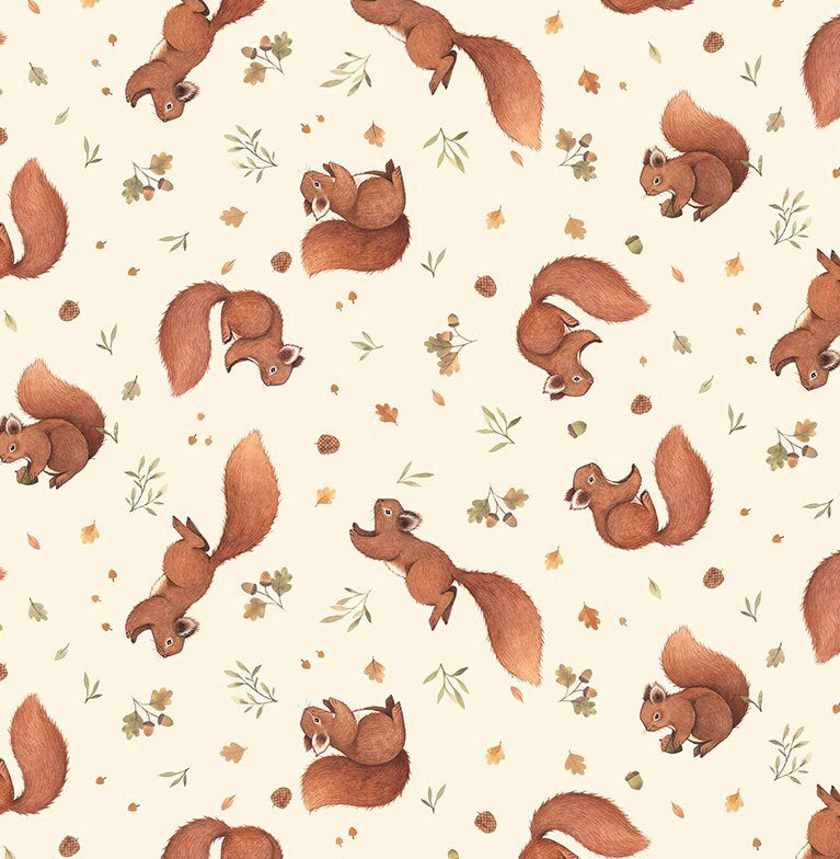 Little Fawn and Friends- Squirrels in Cream